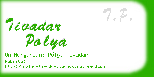tivadar polya business card